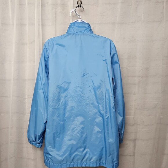 Blair Windbreaker Blue Floral Embroidered Zip Casual M - Picture 6 of 11